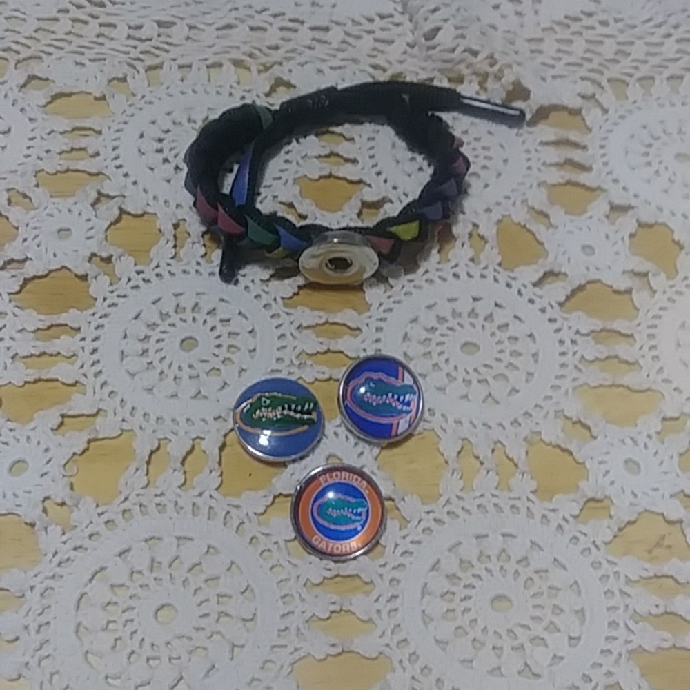 Sports Fan Snap Jewelry - Rastaclat Bracelet + snap buttons